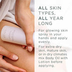 Zents Luminous Cashmere Body Oil (Water Fragrance) | Moisturizing Body Oil with Vitamin E & Organic Coconut Oil | Softens & Smooths Skin | 8 fl oz